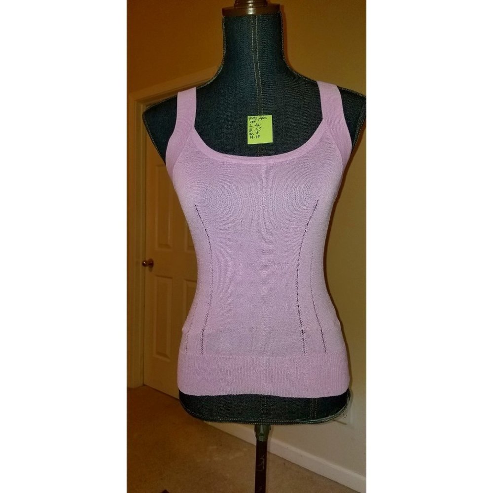 ✅NWOT GNW stretch knit periwinkle tank top S #192, B5